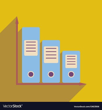 Flat web icon with long shadow folder schedule vector image