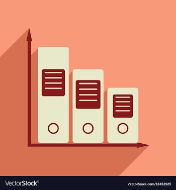 Flat web icon with long shadow folder schedule vector image