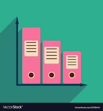Flat web icon with long shadow folder schedule vector image