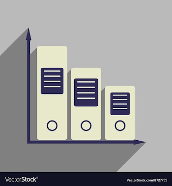 Flat web icon with long shadow folder schedule vector image
