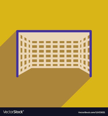 Flat web icon with long shadow football goal vector image