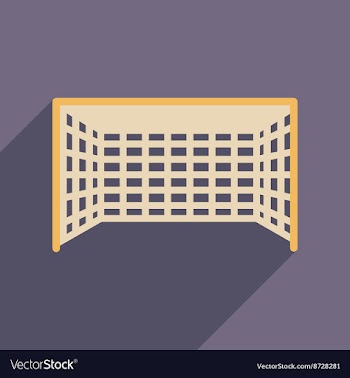 Flat web icon with long shadow football goal vector image
