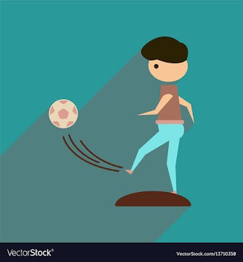 Flat web icon with long shadow football playe vector image