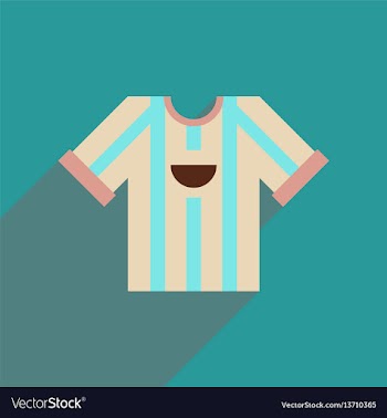 Flat web icon with long shadow football shirt vector image
