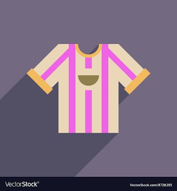 Flat web icon with long shadow football shirt vector image