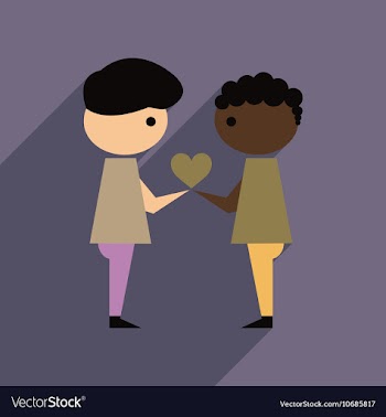 Flat web icon with long shadow friendship race vector image