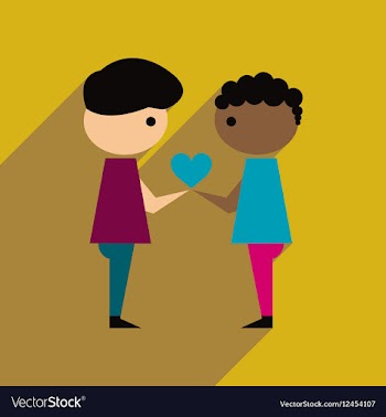 Flat web icon with long shadow friendship race vector image