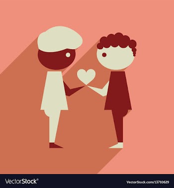 Flat web icon with long shadow friendship race vector image