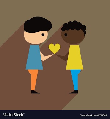 Flat web icon with long shadow friendship race vector image