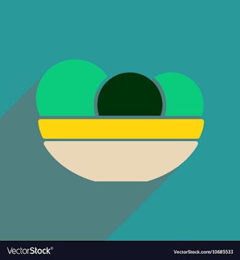 Flat web icon with long shadow fruit dish vector image