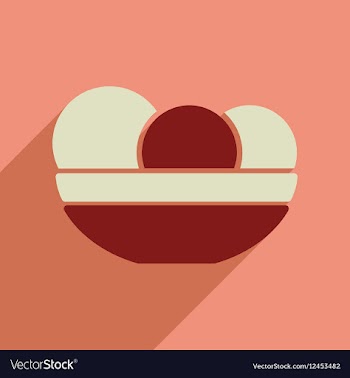 Flat web icon with long shadow fruit dish vector image