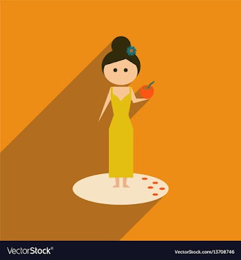 Flat web icon with long shadow girl cocktail vector image