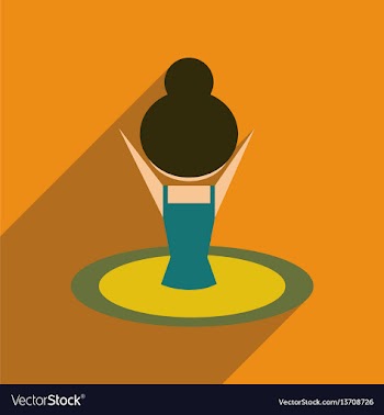 Flat web icon with long shadow girl in swimsuit vector image