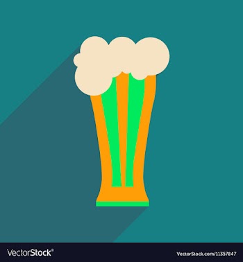 Flat web icon with long shadow glass of beer vector image