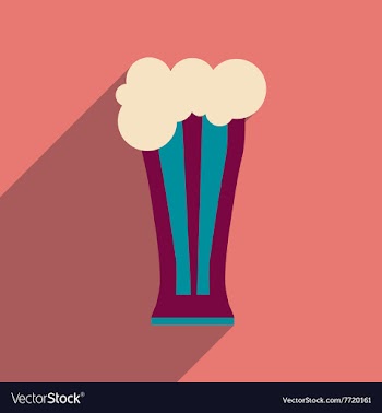 Flat web icon with long shadow glass of beer vector image
