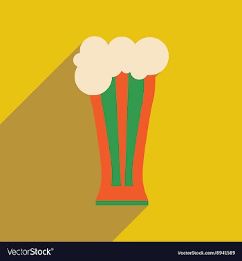 Flat web icon with long shadow glass of beer vector image