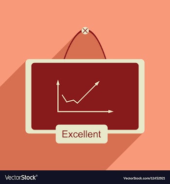 Flat web icon with long shadow graph board vector image