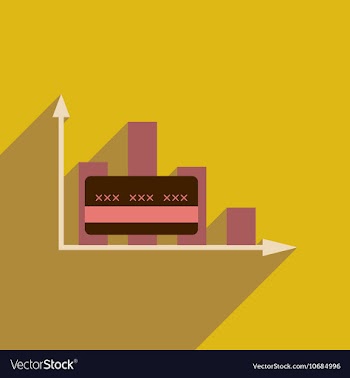 Flat web icon with long shadow graph vector image