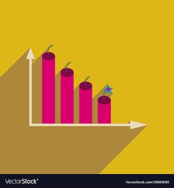 Flat web icon with long shadow graph vector image