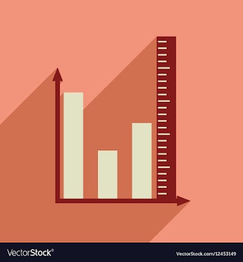 Flat web icon with long shadow graph vector image