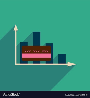 Flat web icon with long shadow graph vector image