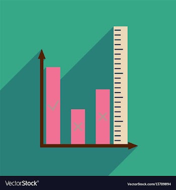 Flat web icon with long shadow graph vector image