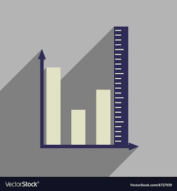 Flat web icon with long shadow graph vector image