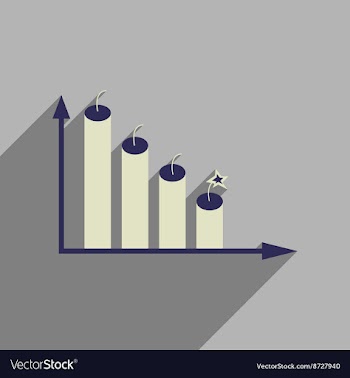 Flat web icon with long shadow graph vector image
