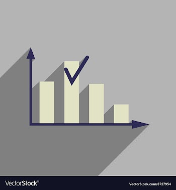 Flat web icon with long shadow graph vector image