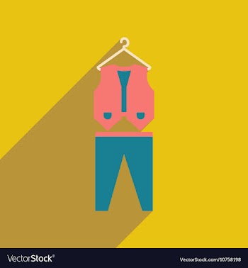Flat web icon with long shadow groom s suit vector image