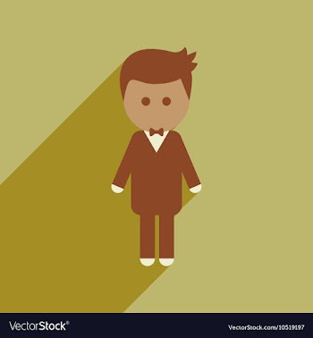 Flat web icon with long shadow groom vector image