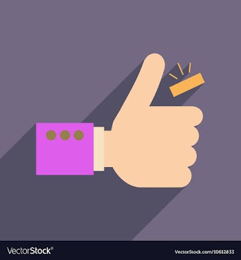 Flat web icon with long shadow hand coin vector image