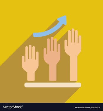 Flat web icon with long shadow hand graph vector image
