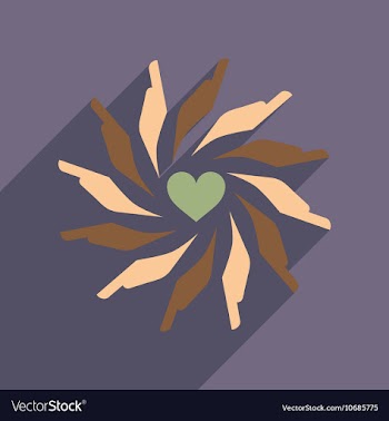 Flat web icon with long shadow hands heart vector image