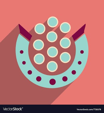 Flat web icon with long shadow horseshoe coins vector image