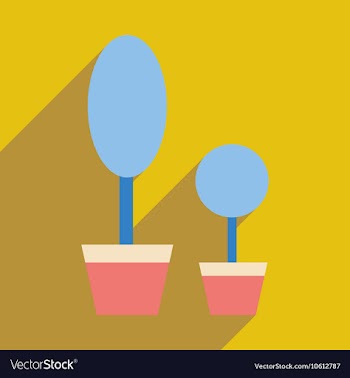 Flat web icon with long shadow houseplants vector image