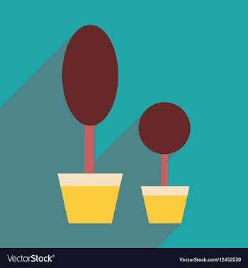 Flat web icon with long shadow houseplants vector image