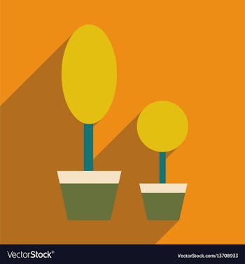 Flat web icon with long shadow houseplants vector image