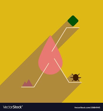 Flat web icon with long shadow infographics drop vector image