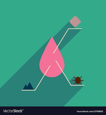 Flat web icon with long shadow infographics drop vector image