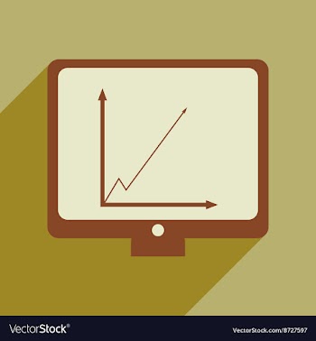 Flat web icon with long shadow infographics vector image