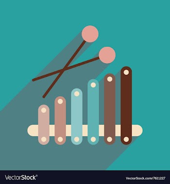 Flat web icon with long shadow instrument vector image