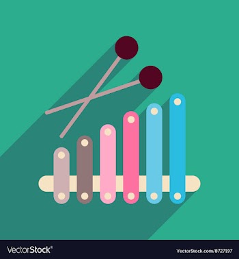 Flat web icon with long shadow instrument vector image
