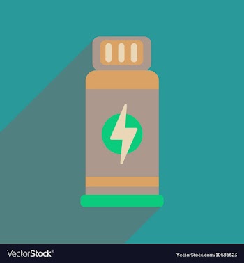 Flat web icon with long shadow jar Energy vector image