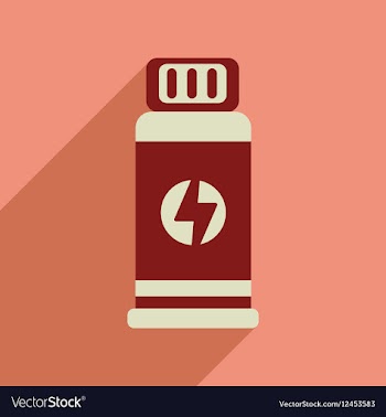 Flat web icon with long shadow jar Energy vector image