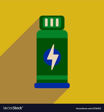 Flat web icon with long shadow jar energy vector image