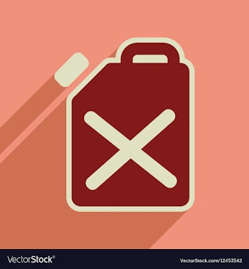 Flat web icon with long shadow jerrycan vector image