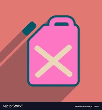 Flat web icon with long shadow jerrycan vector image