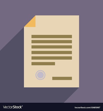 Flat web icon with long shadow judgment document vector image
