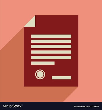 Flat web icon with long shadow judgment document vector image